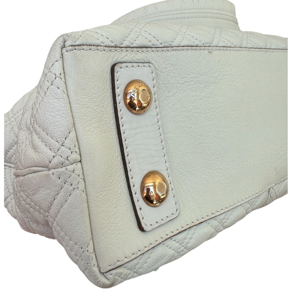 Authentic MARC JACOBS ‘Ursula’ Cream Calfskin Leather Quilted Bag w/ Dust Bag - Picture 16 of 16